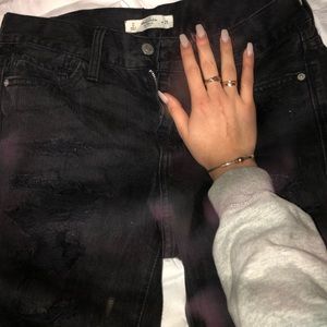Abercrombie & Fitch boyfriend black ripped jeans